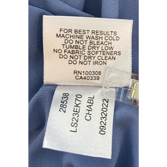 Peter Millar Polo Shirt Mens Medium Golf Blue White 40" chest Polyester Spandex - Picture 9 of 9